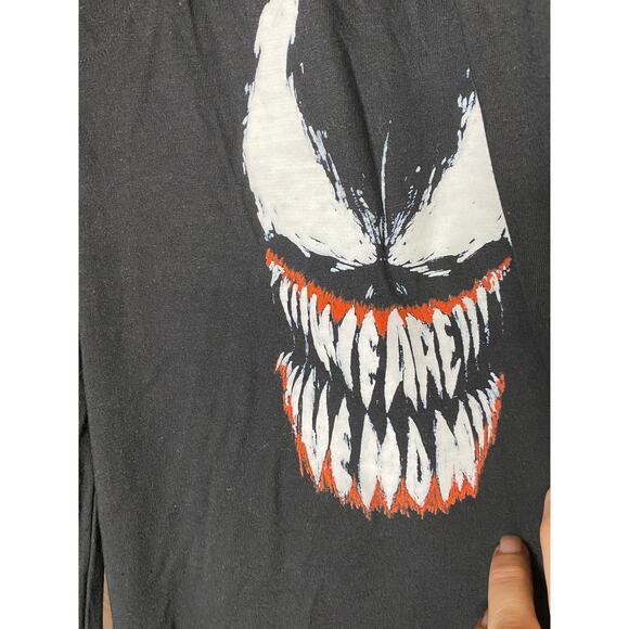 Marvel Men's Size Medium Venom Face Pajama Pants Black Drawstring Lounge NWOT - Picture 2 of 7